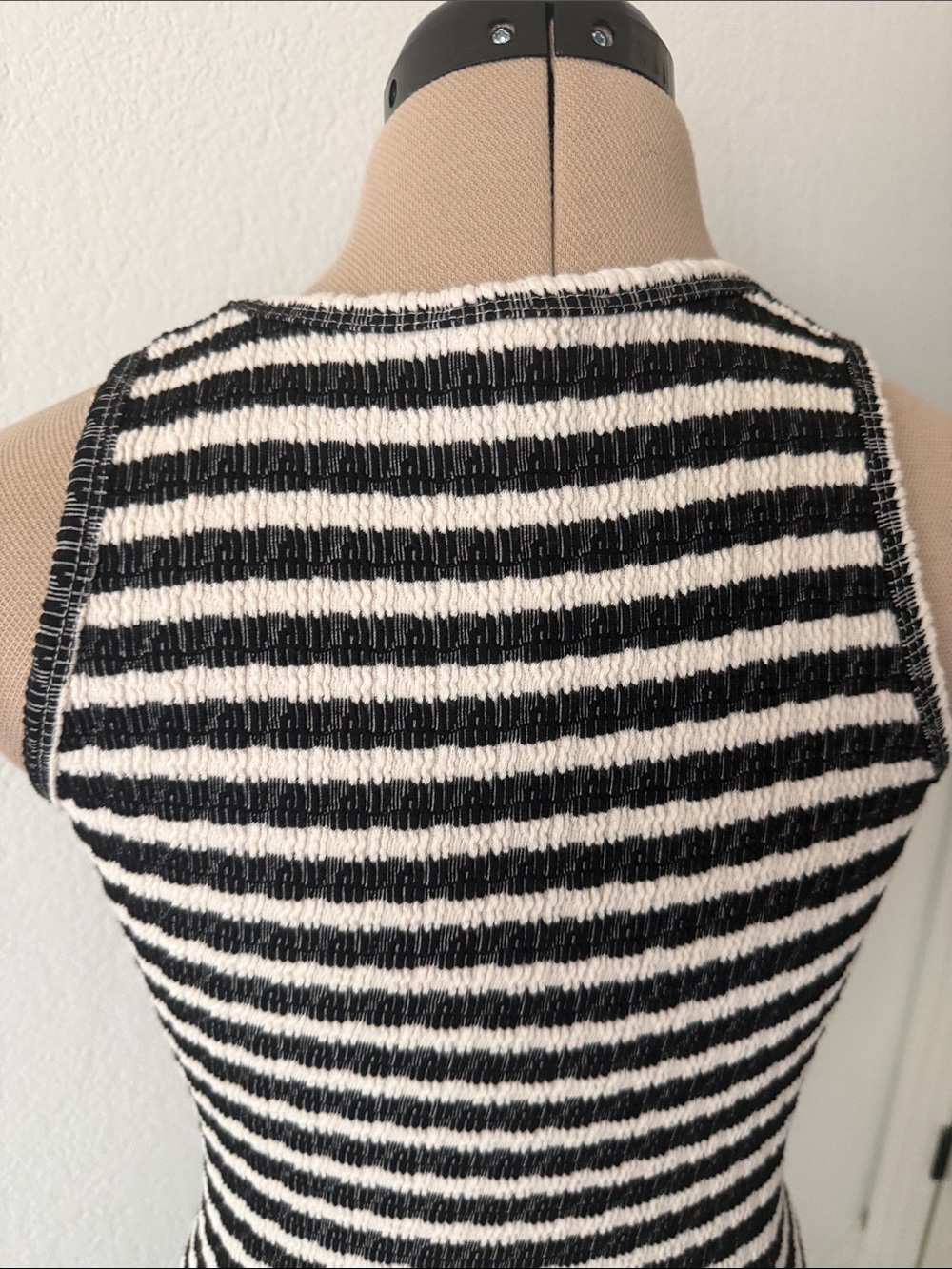 See You Monday Black and White Striped Sleeveless Maxi Dress - Picture 5 of 7